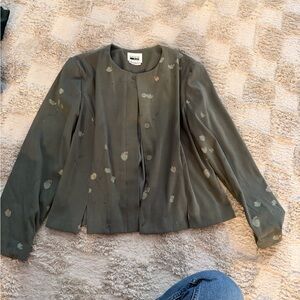 Leslie Fay Olive Floral Women's Blazer